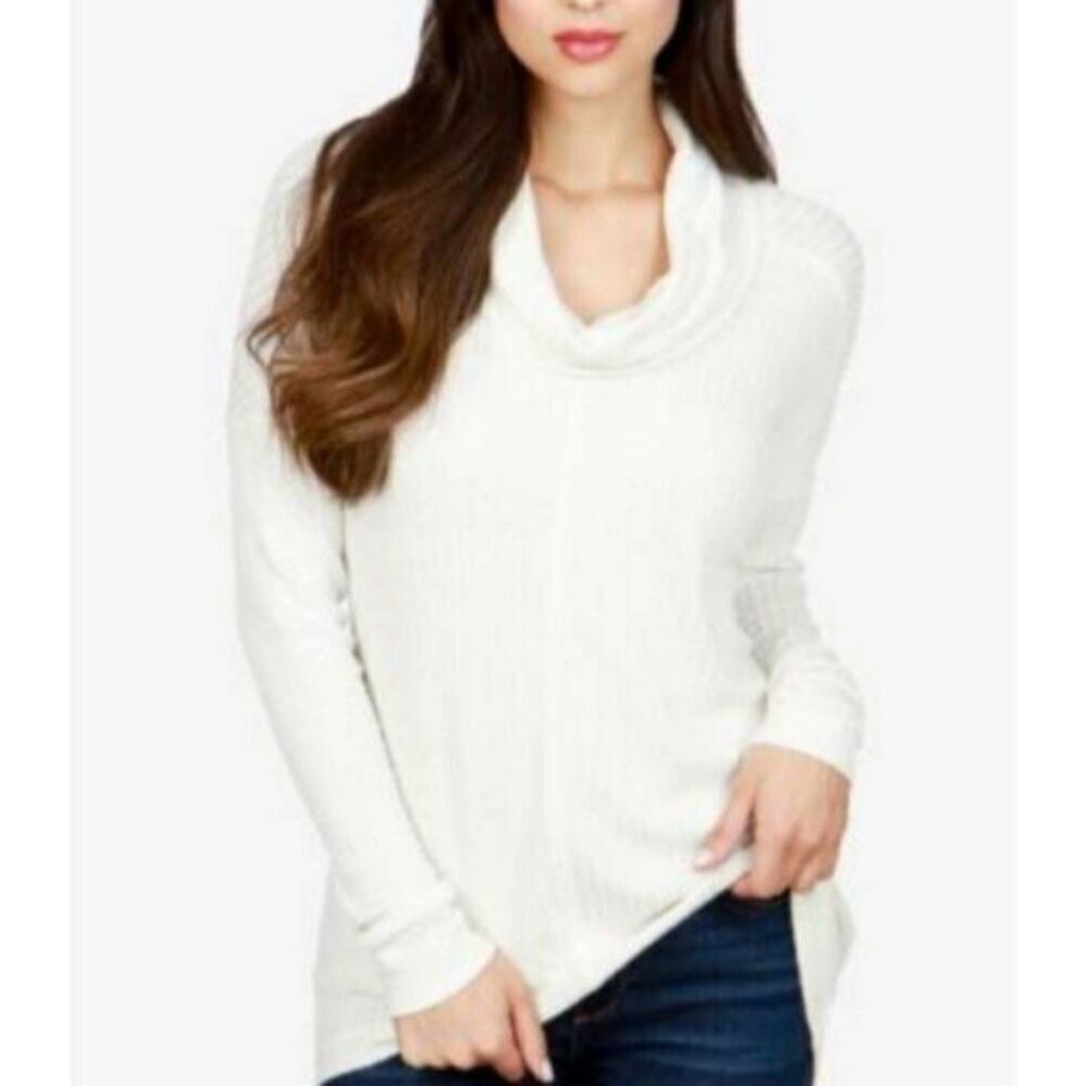 LUCKY BRAND WHITE THERMAL COWL-NECK SWEATER SZ.XL NWOT.